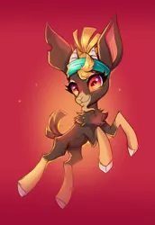 Size: 1513x2199 | Tagged: safe, artist:confetticakez, derpibooru import, goat, them's fightin' herds, bandana, chest fluff, cloven hooves, community related, cute, female, horns, shanty (tfh), simple background, solo