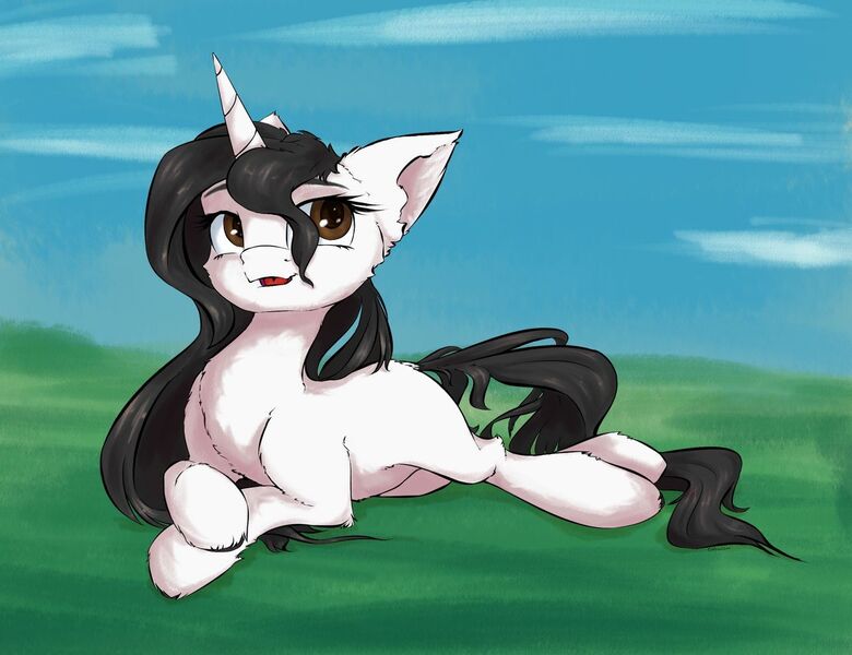 Size: 1280x985 | Tagged: safe, artist:coldtrail, derpibooru import, oc, oc:inkwell, pony, unicorn, artfight 2020, female, mare, simple background, solo