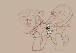 Size: 2452x1710 | Tagged: suggestive, artist:yoditax, derpibooru import, edit, editor:dickard, fluttershy, pegasus, pony, blessed image, blursed image, blushing, bruno buccellati, cursed image, disembodied hand, dock, female, hand, is this a jojo refrence?, jojo's bizarre adventure, looking back, meme, monochrome, raised tail, simple background, spreading, tail, tail pull, text, vento aureo, vulgar, wat, wings, zipper