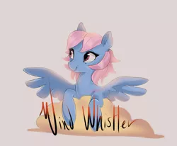 Size: 906x745 | Tagged: dead source, safe, artist:serbhka, derpibooru import, wind whistler, pegasus, pony, cloud, cute, female, g1, g1 to g4, generation leap, simple background, solo