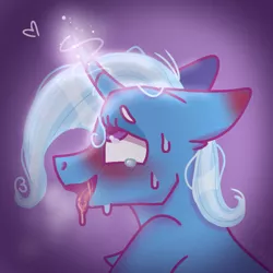 Size: 768x768 | Tagged: suggestive, artist:valkiria, derpibooru import, trixie, pony, unicorn, ahegao, blushing, blushing ears, crying, cute, cute porn, ear fluff, eyes rolling back, female, floppy ears, fluffy, fluffy hair, glowing horn, heart, horn, magic, messy mane, open mouth, pleasure, sensual, solo, solo female, spittle, sweat, tongue out