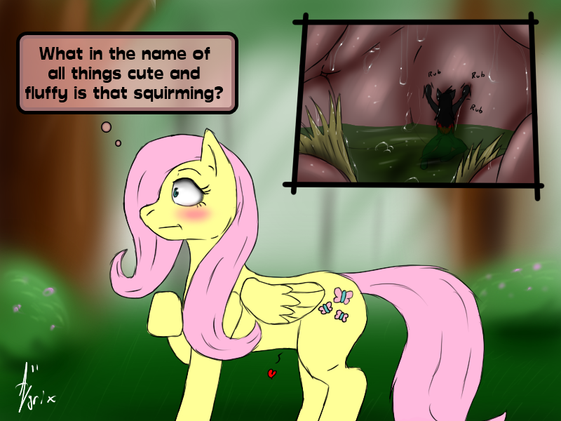 Size: 800x600 | Tagged: artist:yumiakiyama, blushing, derpibooru import, fetish, flutterpred, fluttershy, hay, oc, pegasus, questionable, stomach, stomach acid, stomach noise, unaware vore, unnamed oc, vore, willing vore, wings, x-ray