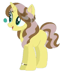 Size: 326x371 | Tagged: safe, artist:echabi, derpibooru import, oc, oc:sunflower, unofficial characters only, pony, unicorn, female, mare, simple background, solo, transparent background
