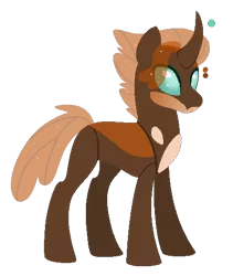 Size: 428x506 | Tagged: safe, artist:echabi, derpibooru import, oc, oc:solaris, changedling, changeling, brown changeling, simple background, solo, transparent background