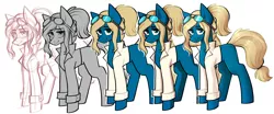 Size: 2480x1036 | Tagged: safe, artist:earthpone, derpibooru import, oc, oc:dory, earth pony, pony, cell shaded, commission, commissions open, female, fullbody, lineart, mare, simple background, sketch, solo, transparent background