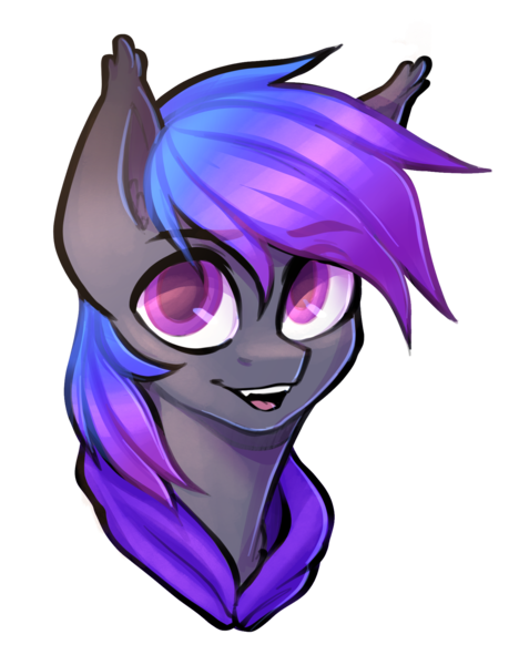 Size: 1503x1963 | Tagged: source needed, safe, artist:earthpone, derpibooru import, oc, oc:grey, bat pony, pony, bust, cute, fangs, male, portrait, simple background, solo, stallion, transparent background