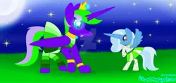 Size: 1280x611 | Tagged: safe, artist:ioveanimals100, derpibooru import, trixie, oc, night