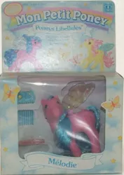 Size: 447x633 | Tagged: safe, derpibooru import, photographer:collector1, wingsong, flutter pony, french, g1, packaging, text, toy