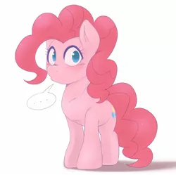 Size: 1672x1662 | Tagged: safe, artist:kurogewapony, derpibooru import, pinkie pie, earth pony, pony, daily pinkie pie, ..., female, looking at you, mare, solo, standing, staring into your soul