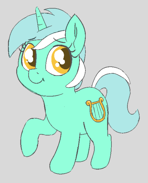 Size: 518x639 | Tagged: safe, artist:heretichesh, derpibooru import, lyra heartstrings, pony, unicorn, cute, cutie mark, female, filly, filly lyra, lyrabetes, solo, younger