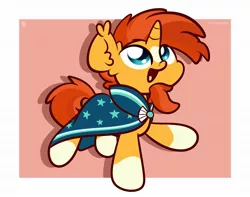 Size: 1920x1513 | Tagged: safe, artist:kimjoman, derpibooru import, sunburst, pony, unicorn, clothes, cute, ear fluff, facial hair, goatee, happy, male, missing accessory, no glasses, open mouth, robe, smiling, solo, stallion, sunbetes, weapons-grade cute