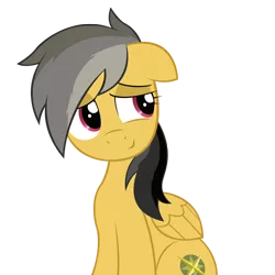Size: 2000x2000 | Tagged: safe, artist:divebomb5, derpibooru import, daring do, digital art, female, hatless, missing accessory, no clothes, simple background, smiling, solo, transparent background