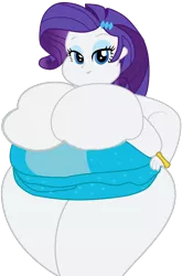 Size: 1024x1549 | Tagged: suggestive, artist:shitigal-artust, derpibooru import, edit, editor:feherdavid, rarity, equestria girls, breasts, fat, fat boobs, fat edit, fat fetish, female, fetish, raritubby, simple background, solo, transparent background