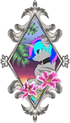 Size: 1848x3244 | Tagged: safe, artist:breioom, derpibooru import, oc, oc:spiral light, unofficial characters only, draconequus, hybrid, pony, dog nose, fern, horn, leaves, lily flower, simple background, solo, transparent background, unicorn horn