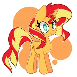 Size: 2000x2000 | Tagged: safe, artist:kindakismet, derpibooru import, sunset shimmer, pony, unicorn, abstract background, cute, female, high res, mare, no pupils, shimmerbetes, solo, white outline