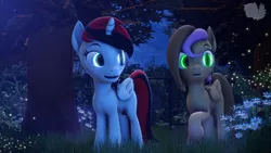 Size: 3840x2160 | Tagged: safe, artist:marshmallow-pone, derpibooru import, oc, oc:timber, oc:vani, alicorn, pegasus, pony, 3d, alicorn oc, horn, pegasus oc, source filmmaker, wings