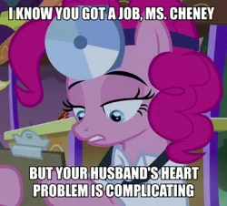 Size: 748x675 | Tagged: safe, derpibooru import, screencap, pinkie pie, the summer sun setback, caption, doctor, eminem, image macro, song reference, text