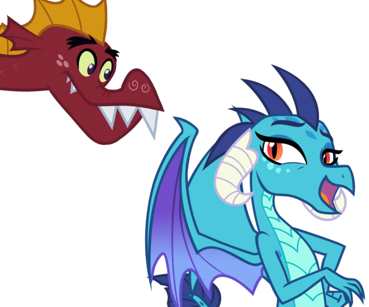 Size: 944x786 | Tagged: artist:andoanimalia, cute, derpibooru import, dragon, dragoness, dragonlord, dragon quest, edit, emberbetes, emble, female, garble, gardorable, grin, horns, male, princess ember, safe, shipping, simple background, smiling, straight, .svg available, transparent background, triple threat, vector, vector edit
