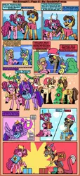 Size: 1280x2813 | Tagged: safe, artist:spudsmcfrenzy, derpibooru import, caramel, discord, lemon hearts, lily, lily valley, pinkie pie, twilight sparkle, twilight sparkle (alicorn), alicorn, pony, baby, baby pony, comic, discopie, female, magic, male, present, shipping, straight