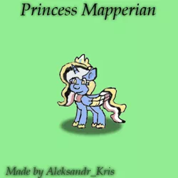 Size: 396x396 | Tagged: safe, artist:aleksandr_kris, derpibooru import, oc, oc:princess mapperian, unofficial characters only, alicorn, pony, cute, female, green background, jewelry, mare, newbie artist training grounds, paint tool sai, regalia, simple background, smiling, solo