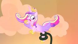 Size: 1920x1080 | Tagged: safe, derpibooru import, screencap, princess cadance, alicorn, pony, tatzlwurm, three's a crowd, female, flying, i've seen enough hentai to know where this is going, mare, solo, tentacles