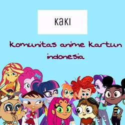 Size: 640x640 | Tagged: safe, derpibooru import, pinkie pie, sci-twi, starlight glimmer, sunset shimmer, twilight sparkle, equestria girls, batgirl, bumblebee (dc), crossover, dc superhero girls, flapjack, penn zero: part-time hero, starfire, teen titans go, the marvelous misadventures of flapjack