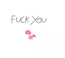 Size: 5000x4500 | Tagged: safe, artist:midnight_mare, derpibooru import, pinkie pie, pony, 1000 hours in ms paint, bad language, fuck you, solo, vulgar