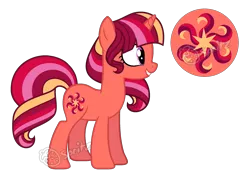 Size: 2212x1528 | Tagged: safe, artist:strawberry-spritz, derpibooru import, oc, pony, unicorn, female, magical lesbian spawn, mare, offspring, parent:sunset shimmer, parent:twilight sparkle, parents:sunsetsparkle, simple background, solo, transparent background, watermark