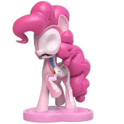 Size: 1000x1000 | Tagged: safe, derpibooru import, part of a set, pinkie pie, earth pony, pony, 3d render, bone, dissectibles, female, freeny's hidden dissectibles, merchandise, organs, raised hoof, simple background, skeleton, solo, transparent background