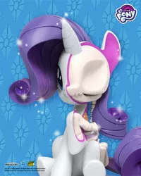 Size: 1638x2048 | Tagged: safe, derpibooru import, official, part of a set, rarity, pony, unicorn, 3d render, bone, dissectibles, female, freeny's hidden dissectibles, hasbro logo, merchandise, mighty jaxx, my little pony logo, organs, poster, sitting, skeleton, solo