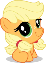 Size: 1280x1735 | Tagged: safe, artist:luckreza8, derpibooru import, applejack, earth pony, pony, baby, baby pony, cute, foal, jackabetes, playskool, simple background, transparent background, vector