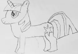 Size: 2192x1505 | Tagged: safe, artist:newbponeartist, derpibooru import, twilight sparkle, unicorn, monochrome, traditional art