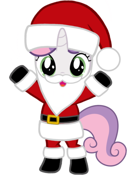 Size: 743x1024 | Tagged: artist needed, safe, derpibooru import, sweetie belle, pony, unicorn, belt, bipedal, boots, christmas, clothes, costume, fake beard, female, filly, hat, holiday, horn, image, looking at you, open mouth, png, santa beard, santa claus, santa costume, santa hat, shoes, simple background, solo, sweetie claus, transparent background, vector