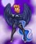 Size: 2153x2635 | Tagged: suggestive, alternate version, artist:vladiverse, derpibooru import, princess luna, oc, oc:cold front, alicorn, anthro, pegasus, unguligrade anthro, bra, breasts, busty princess luna, choker, clothes, cloud, commission, dream, evening gloves, female, fishnets, garter belt, gloves, grope, head swap, high heels, image, long gloves, moon, panties, pegasus oc, png, shoes, smiling, underwear, wings