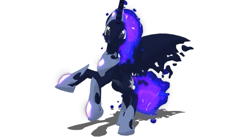Size: 1280x720 | Tagged: safe, artist:waltervd, derpibooru import, oc, oc:king cosmos, unofficial characters only, alicorn, 3d, alicorn oc, horn, mmd, simple background, solo, transparent background, wings