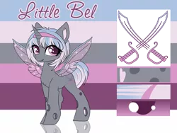 Size: 4000x3000 | Tagged: safe, artist:kxttponies, derpibooru import, oc, oc:little bel, changepony, hybrid, female, high res, reference sheet, solo