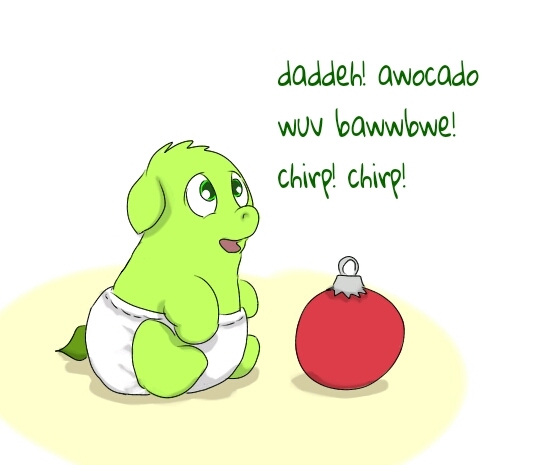 Size: 534x465 | Tagged: artist:carpdime, baby, bauble, christmas, derpibooru import, diaper, fluffy pony, fluffy pony foal, foal, holiday, hugbox, oc, oc:avocado, safe, unofficial characters only