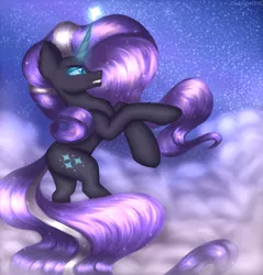 Size: 1146x1200 | Tagged: safe, artist:darklight1315, derpibooru import, idw, nightmare rarity, pony, unicorn, female, glowing horn, horn, solo, stars