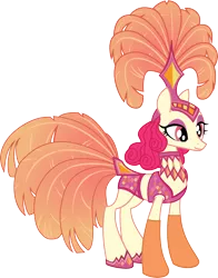 Size: 3090x3943 | Tagged: safe, artist:nightdragon09, derpibooru import, sunset circus, earth pony, pony, viva las pegasus, background pony, show mares, showgirl, simple background, solo, transparent background, vector