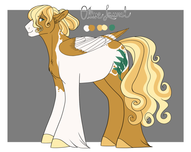 Size: 1280x1018 | Tagged: safe, artist:vintagefeline, derpibooru import, oc, oc:olive laurel, pegasus, pony, male, offspring, parent:fluttershy, parent:trouble shoes, parent:troubleshoes clyde, parents:troubleshy, solo, stallion