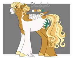 Size: 1280x1018 | Tagged: safe, artist:vintagefeline, derpibooru import, oc, oc:olive laurel, pegasus, pony, male, offspring, parent:fluttershy, parent:trouble shoes, parent:troubleshoes clyde, parents:troubleshy, solo, stallion