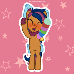 Size: 800x800 | Tagged: animated, artist:age3rcm, bow, caramelldansen, clothes, derpibooru import, hair bow, oc, oc:solar comet, safe, socks, solo, striped socks, tail bow, unofficial characters only