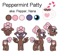 Size: 1800x1650 | Tagged: safe, artist:pink-pone, derpibooru import, oc, oc:peppermint patty, pegasus, pony, female, glasses, mare, simple background, solo, transparent background