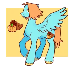 Size: 983x894 | Tagged: safe, artist:ponymorph, derpibooru import, oc, oc:bumpkin, unofficial characters only, pegasus, pony, magical gay spawn, male, offspring, parent:big macintosh, parent:sky stinger, simple background, solo, stallion, transparent background
