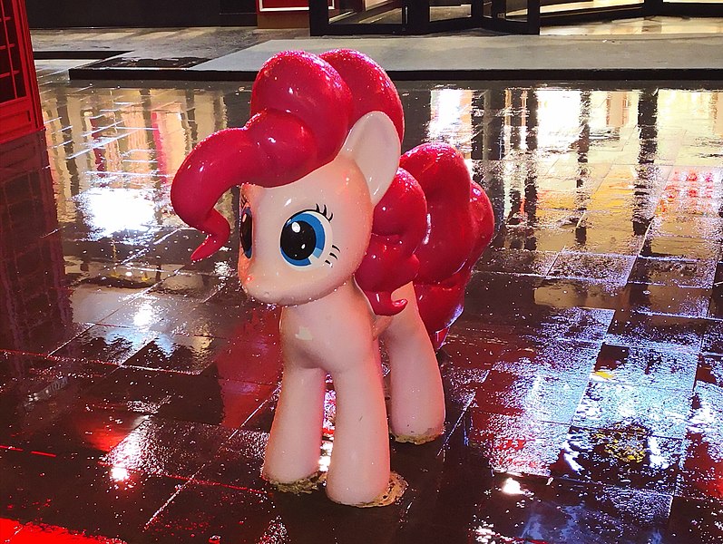 Size: 797x600 | Tagged: safe, derpibooru import, pinkie pie, beijing, china, irl, photo, rain, solo