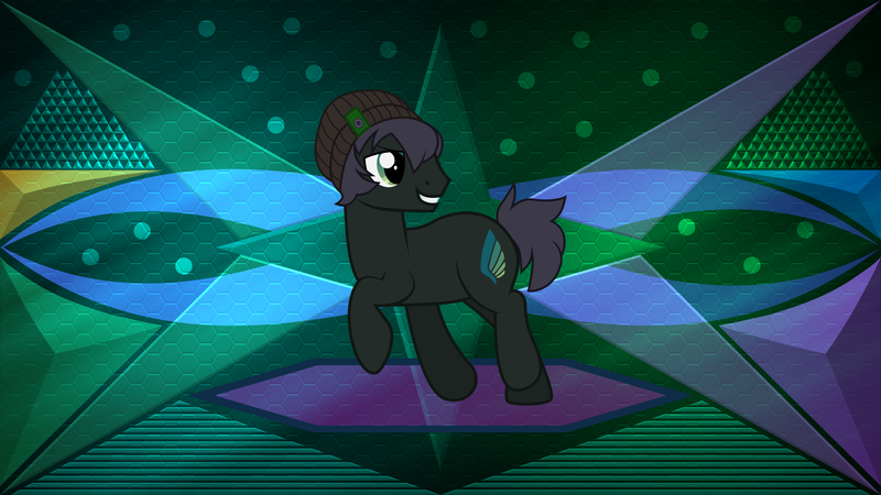 Size: 3840x2160 | Tagged: safe, artist:hetallaking95, artist:laszlvfx, derpibooru import, edit, oc, oc:steel jack, earth pony, pony, beanie, hat, male, solo, stallion, wallpaper, wallpaper edit