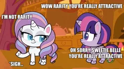 Size: 1200x667 | Tagged: safe, derpibooru import, edit, edited screencap, screencap, potion nova, twilight sparkle, alicorn, pony, all that jitters, my little pony: pony life, spoiler:pony life s01e15, spoiler:pony life s01e24, caption, female, image macro, mare, mistaken identity, text, treehouse logo