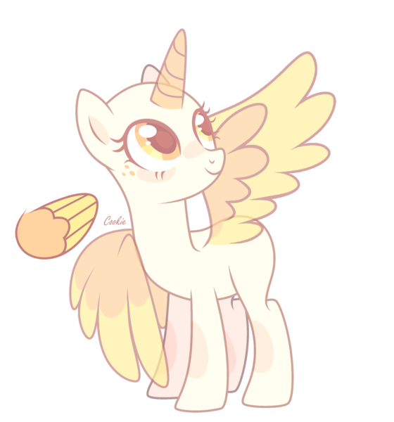 Size: 2445x2620 | Tagged: safe, artist:lazuli, derpibooru import, oc, unofficial characters only, alicorn, pony, alicorn oc, bald, base, eyelashes, horn, looking back, looking up, simple background, smiling, solo, transparent background, two toned wings, wings