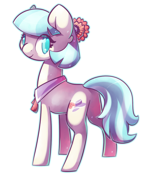 Size: 833x962 | Tagged: safe, artist:emeraldox, derpibooru import, coco pommel, earth pony, pony, butt, cocobetes, colored pupils, cute, female, hatbutt, looking back, mare, simple background, smiling, solo, transparent background