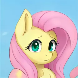 Size: 1024x1024 | Tagged: safe, artist:thisponydoesnotexist, derpibooru import, machine learning generated, pony, bust, female, image, jpeg, mare, neural network, not fluttershy, portrait, simple background, solo